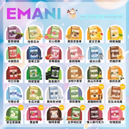 EMANI 依馬尼一代煙彈 2.5ML 英國原裝進口 適用relx一代主機