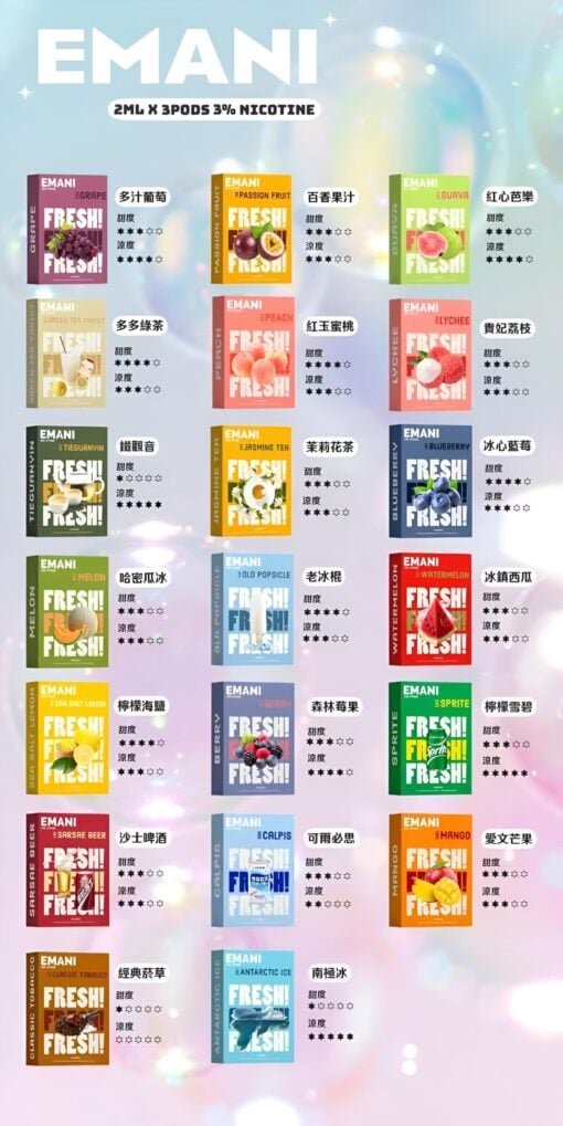 EMANI 依馬尼一代煙彈 2.5ML 英國原裝進口 適用relx一代主機:圖片 2